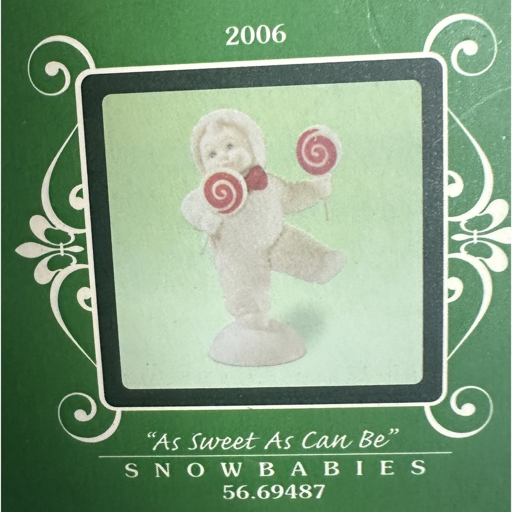 Department 56 Snowbabies "As Sweet As Can Be" Ceramic Figurine 2006 Boxed